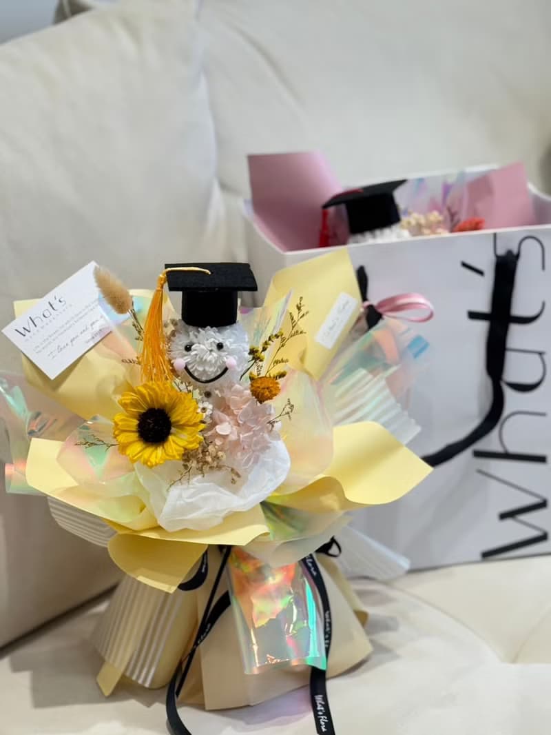 2024新款 畢業花束 永生花 模範畢業生 向日葵 畢業快樂