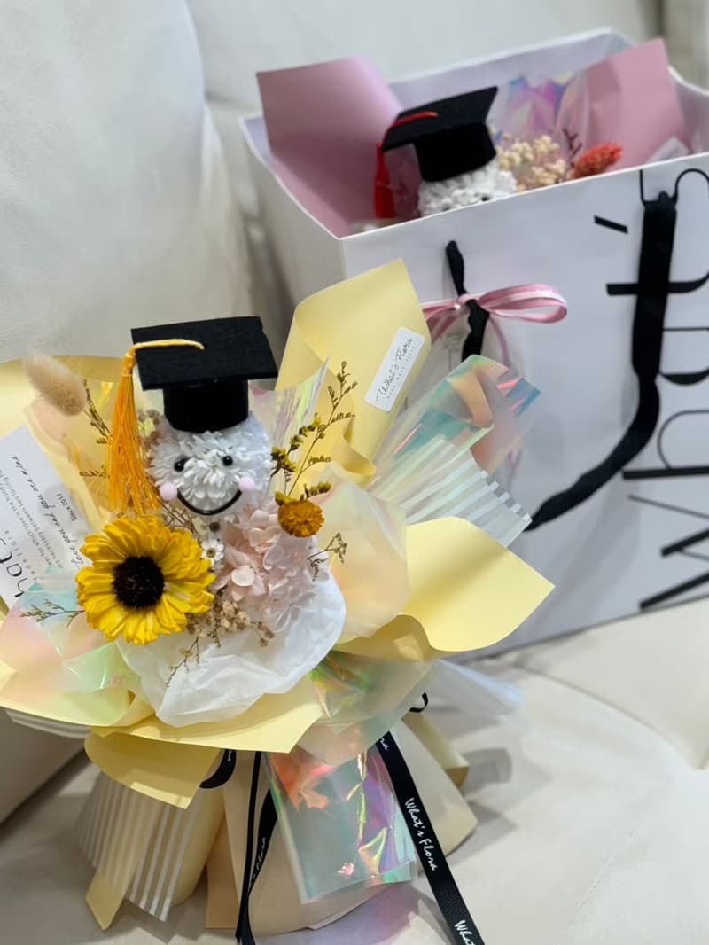 2024新款 畢業花束 永生花 模範畢業生 向日葵 畢業快樂