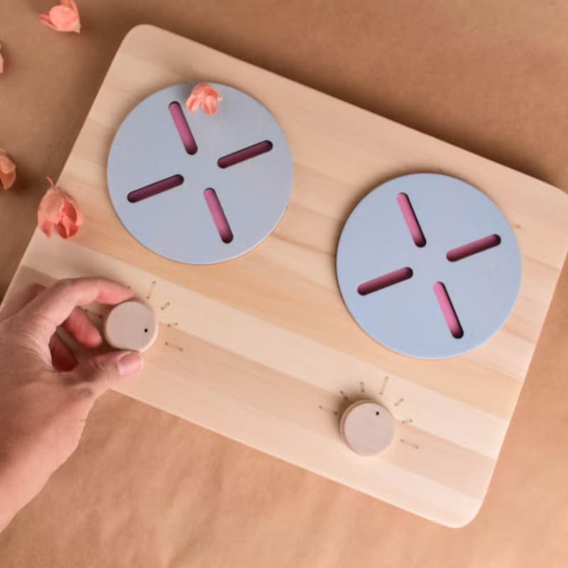 Play Kitchen Stove for Toddler Wooden Educational Montessori Play Kitchen Toy