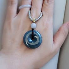 【親翠】天然翡翠 瓜地馬拉意境棉冰危平安釦項鍊 畢業禮物