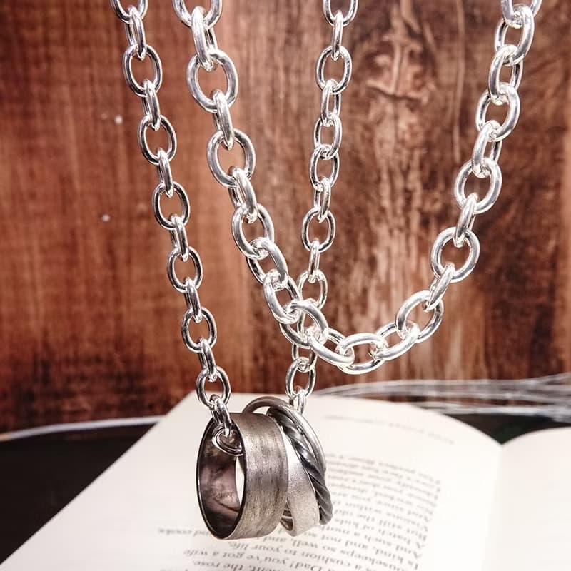 925純銀項鍊 經典圓圈系列 百搭款銀鍊 男生項鍊