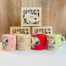【絕版品】美濃燒-Peanuts(史努比)聯名馬克杯木盒禮盒