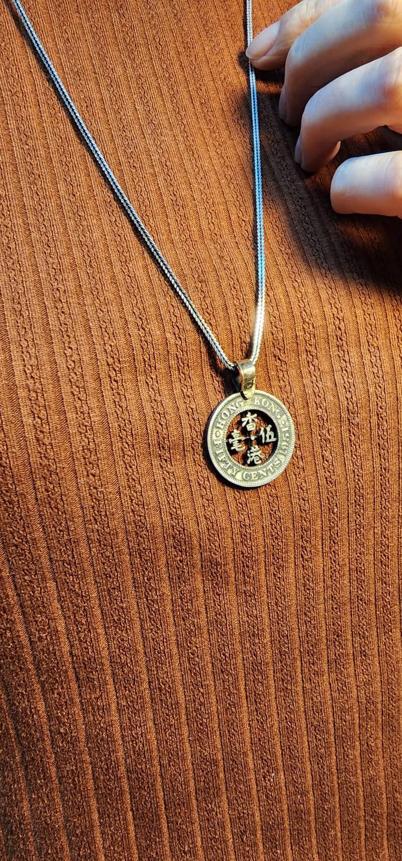 硬幣改造飾物 (香港銀色五毫)