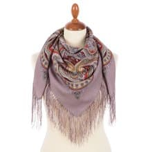 Authentic Pavlovo Posad Russian Shawl Scarf Soft 100% Wool 89x89 cm 1929-16