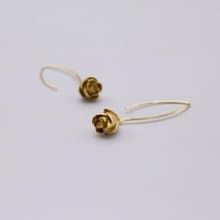 松果 中耳勾18K鍍金耳環 夾式耳環