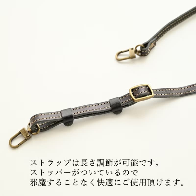 ショルダーストラップ 栃木レザー 長さ調整ストラップ 誕生日 プレゼント ギフト メンズ スマホショルダー 父の日 CF03M