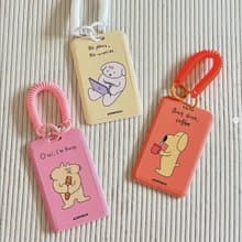 【WOOOGUO】懶狗狗 鼻涕狗 卡套 悠遊卡 證件套 含彈簧繩 可愛