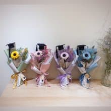 約定向日葵畢業花束小款 /畢業花束/永生花/乾燥花束/太陽花