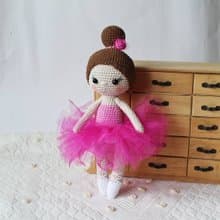 Ballerina Doll Crocheted baby dancer toy, knit ballerina, ballerina plushie doll