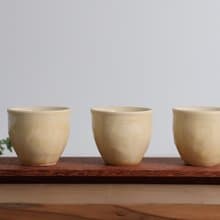 雅黃灰小茶杯