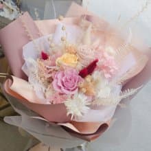 永生花不凋玫瑰花束【粉色蜜糖】情人節 / 畢業花束 / 生日花束