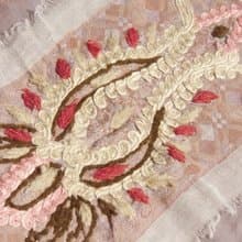 喀什米爾Cashmere/水煮羊毛披肩/針織圍巾/刺繡圍巾/羊絨披巾-花