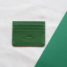 H - LEATHER CARD HOLDER/WALLET-GREEN
