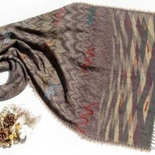 喀什米爾Cashmere/水煮羊毛披肩/針織圍巾/刺繡圍巾/羊絨披巾-花