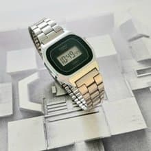 普普年代 太空風格 CASIO女用不鏽鋼電子古董錶