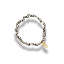 Op.13 復古天然石手鏈 古法手工做舊 派萊特石 金屬質感銀色