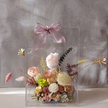 春之慶典 永生花壓克力花盒 開幕花禮 祝賀花禮 情人節.母親節