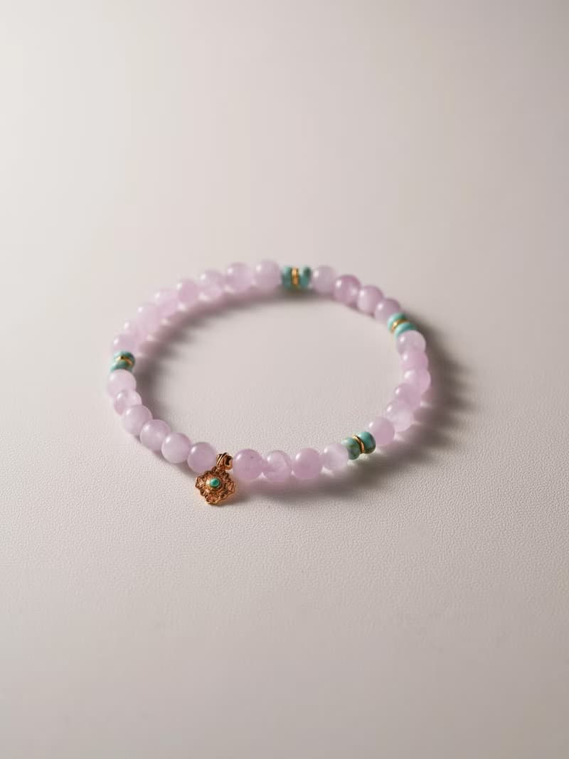 原創紫鋰輝文玩手串紫氣東來手工s925銀手鏈