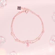 L'amour 蝴蝶花園手鏈 (玫瑰金)