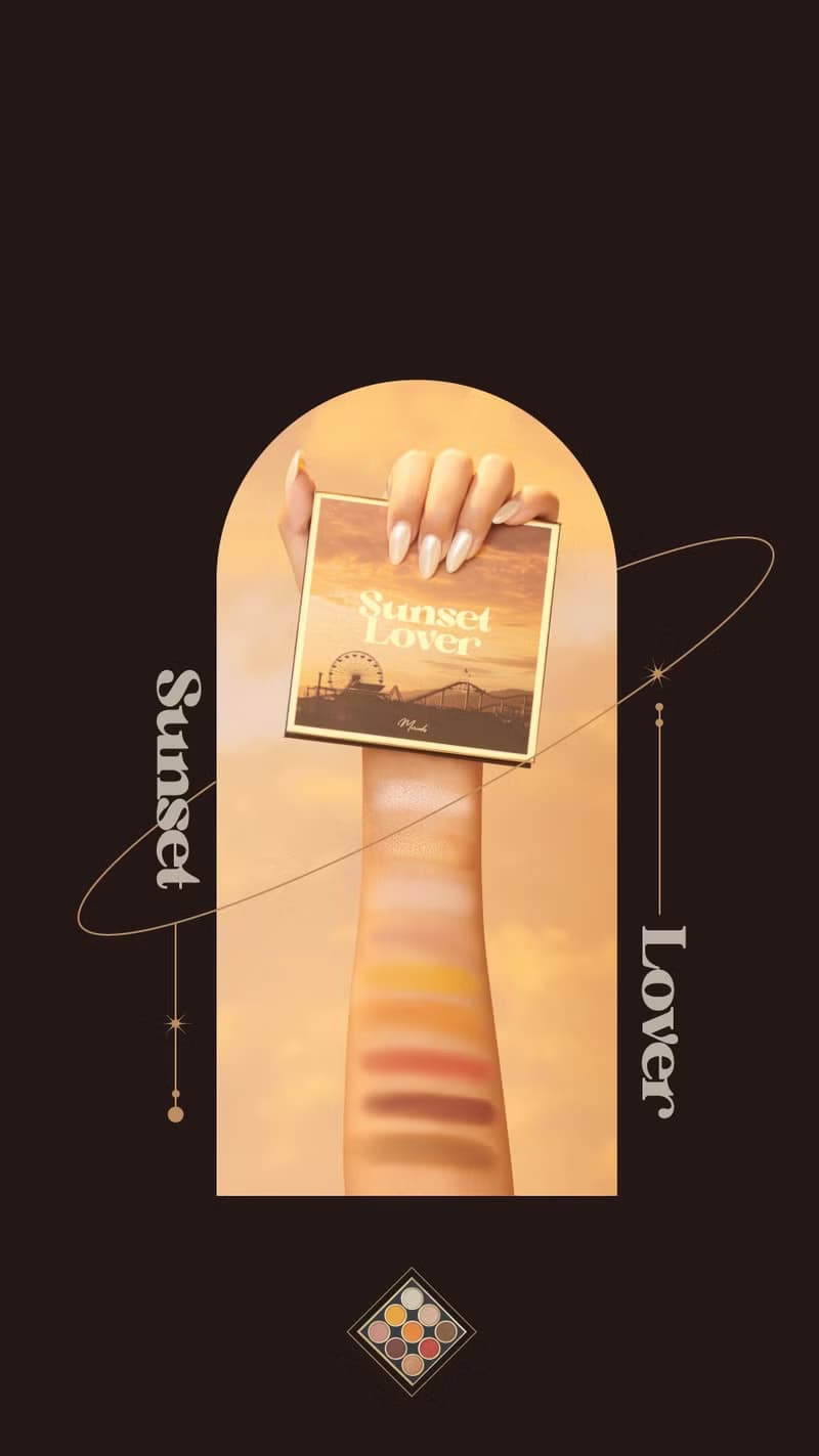 FreshO2 林倩聯名 SunsetLOVER 9色眼影盤 送禮 網紅同款