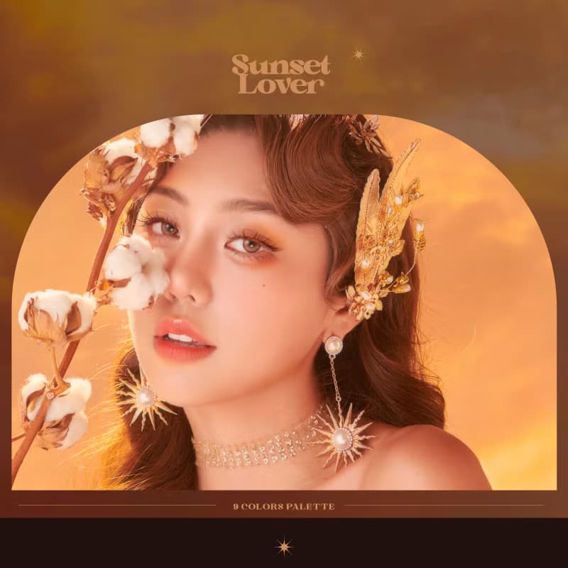 FreshO2 林倩聯名 SunsetLOVER 9色眼影盤 送禮 網紅同款