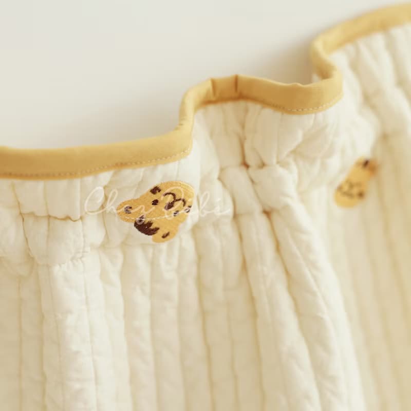 韓國Chezbebe 奶黃小虎刺繡汽車遮陽簾