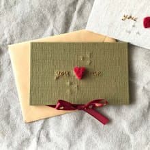 You & Me 你和我 情人節 手工卡片 Valentine's Day Card  橄欖綠