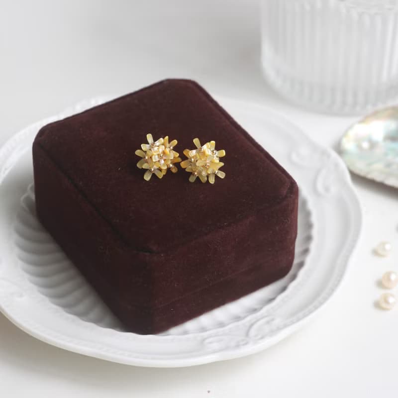 永不凋零的桂花耳環  新中式 可改耳夾 24h快速出貨