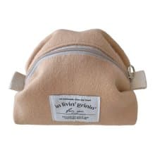 wool macaron pouch S_peach