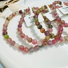 小精品天然西瓜碧璽水晶5.5mm高頻磁場旺夫石雙色碧璽