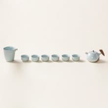 陸寶 汝窯 入木三分 1壺1海6杯 茶具組