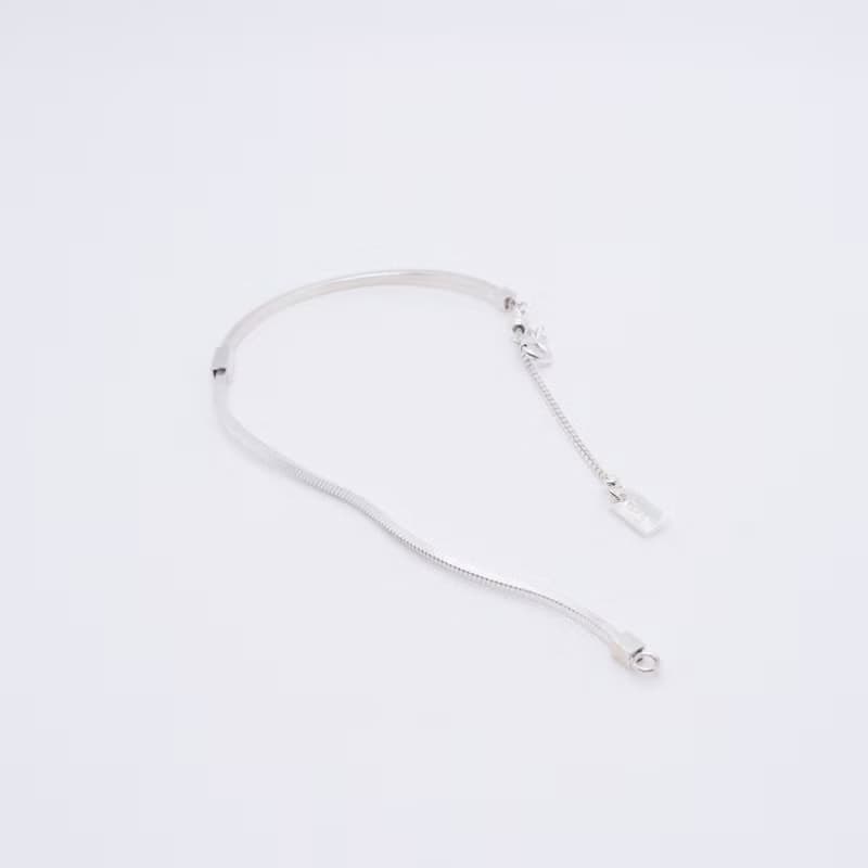 Space Ice - Magenta Mist - 簡約方蛇鍊手環-純銀