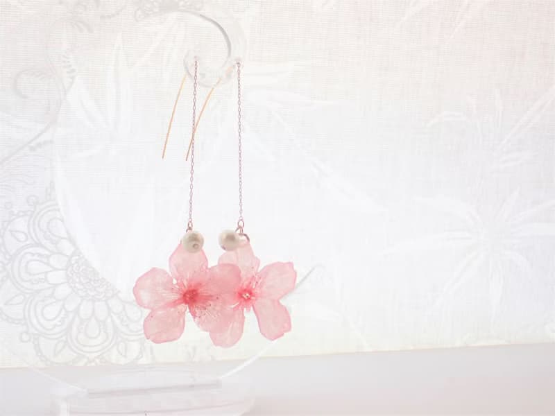 Genuine Sakura ✕ Cotton Pearl American Earrings