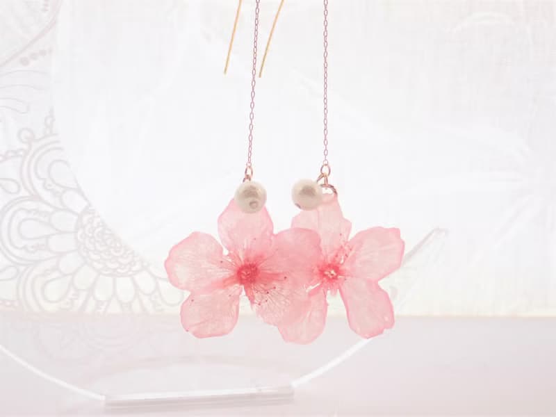 Genuine Sakura ✕ Cotton Pearl American Earrings