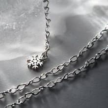 (925 Sterling Silver) Twinkle Snowflake Bracelet