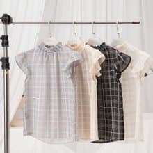 網布上衣 - 短袖