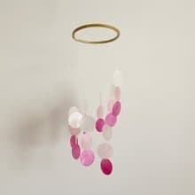 DIY-KIT | Italian Xylophone_Pink Circle | Shell Wind Chime Mobile | #0-328