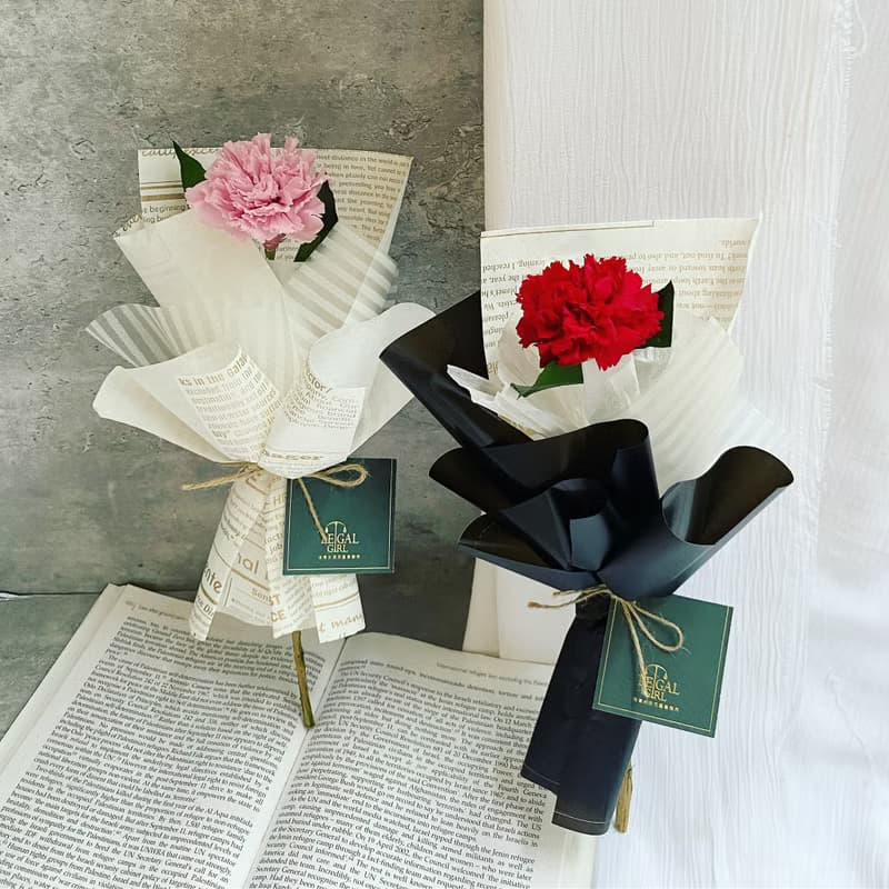 【單支大朵康乃馨永生花束】唯一主角|永生花|共兩色|快速出貨