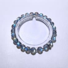 頂級 拉長石 7 mm 925純銀 手鍊