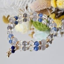 雨後清晨-拉長石/原色藍晶石/白水晶/水晶手鍊/療癒系水晶/