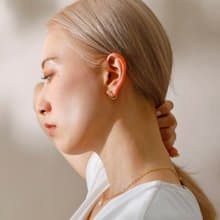 mat hoop smooth pierced earring MATGD　スムースピアス　シンプル　フープピアス　マットゴールド