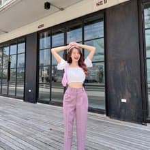 Billie Slim 修身褲 | 薰衣草紫色 暢銷 輕鬆休閒