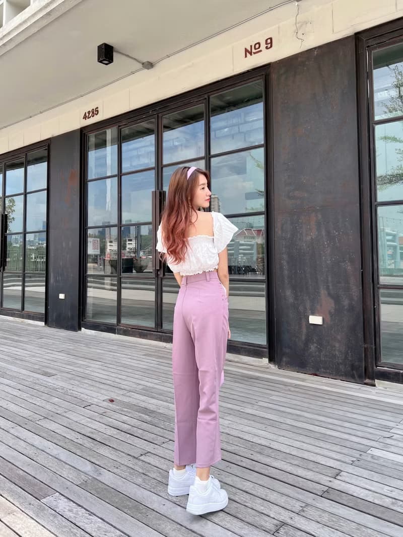 Billie Slim 修身褲 | 薰衣草紫色 暢銷 輕鬆休閒