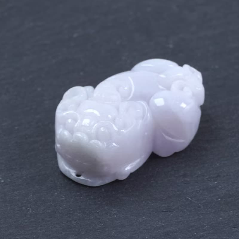 【招財神獸】白翡翡翠貔貅項鍊擺飾 | 天然緬甸玉翡翠A貨 | 送禮