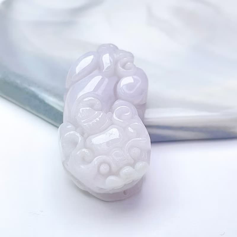 【招財神獸】白翡翡翠貔貅項鍊擺飾 | 天然緬甸玉翡翠A貨 | 送禮