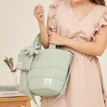 PUFF - nylon puffy tote bag (mint)