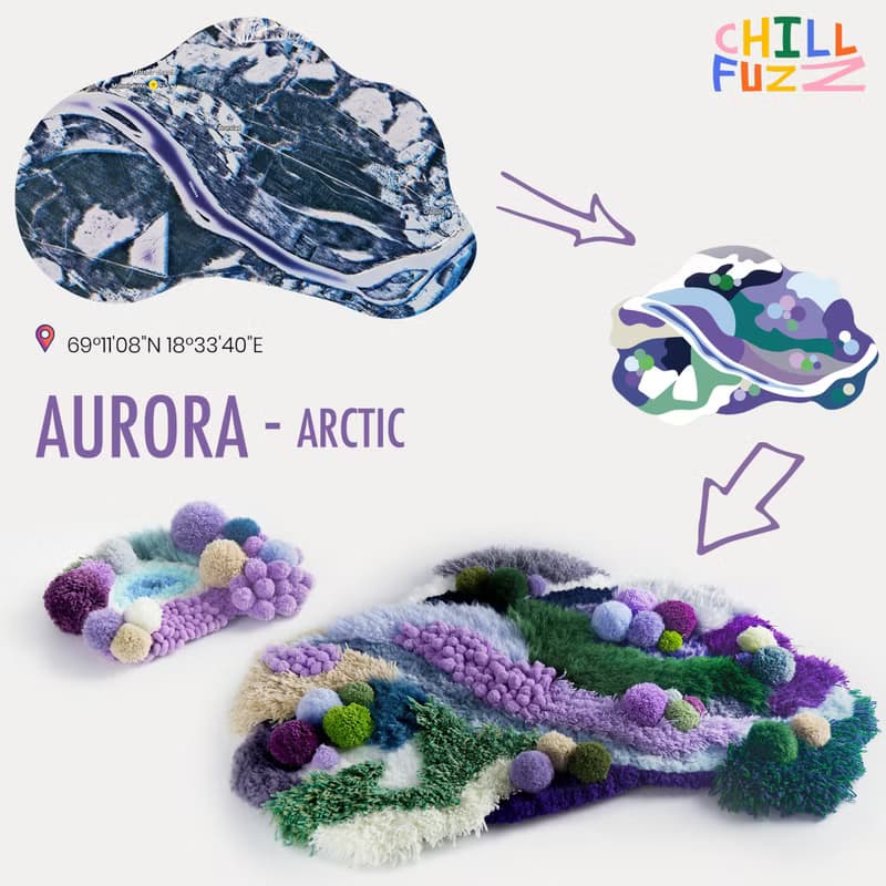 Aurora-100%手工3D簇絨地毯-羊毛/植絨/臥室/客廳/手工/立體