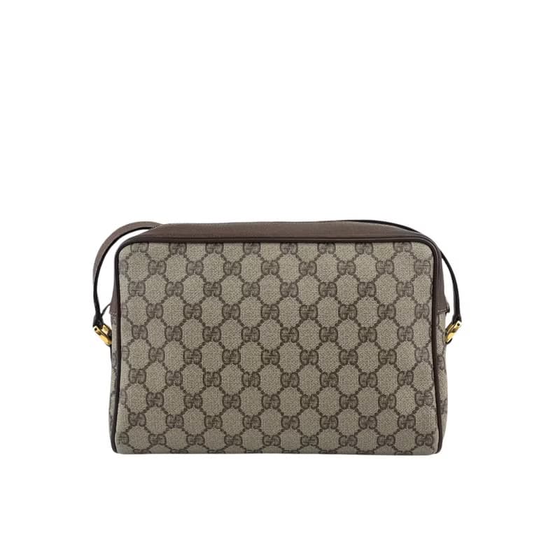 【 日本直送　名牌中古包 】GUCCI グッチ シェリーライン ショルダーバッグ ブラウン PVC レザー vintage ヴィンテージ オールド e8mxvn