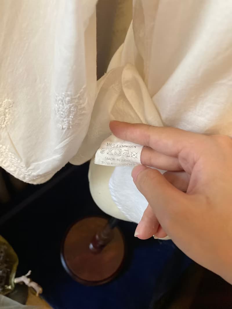 歐風變形蟲蕾絲刺繡女童古著上衣