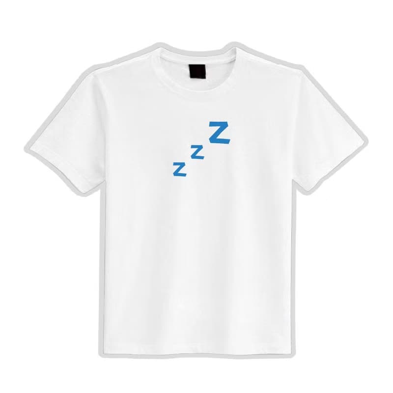 ZZZ 睡覺 符號 社畜 衣服 寬版 T恤 童裝 涼感衣 吸濕排汗衣 黑T